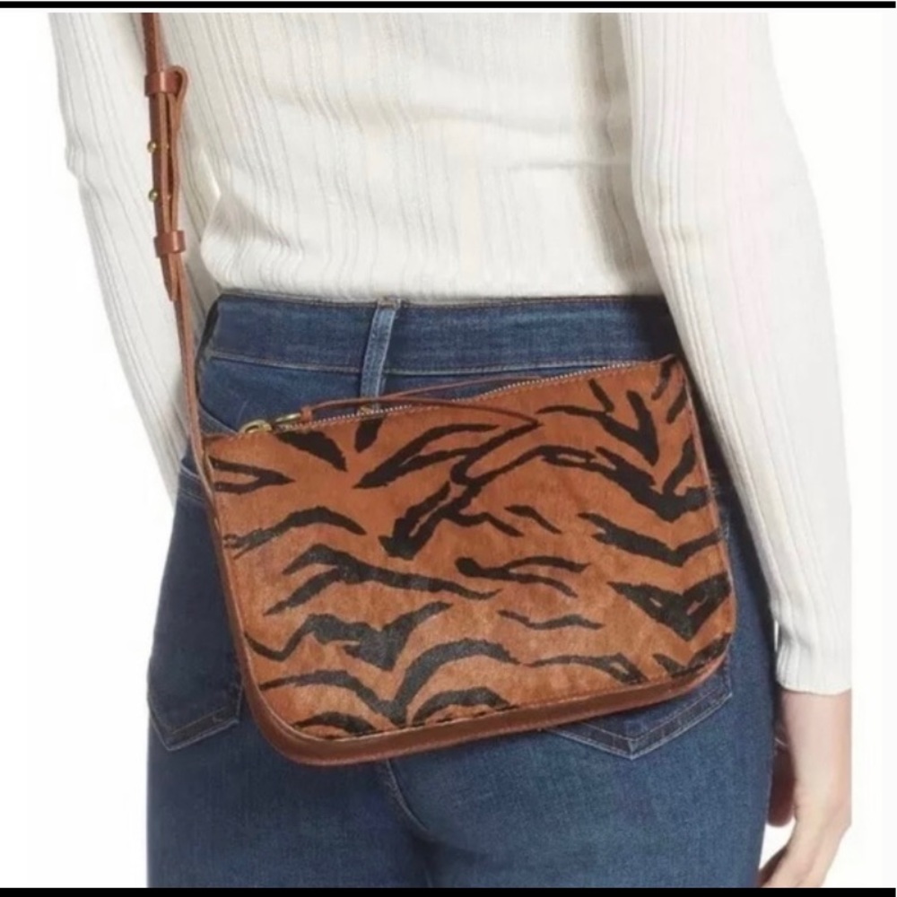 NWT Tiger Striped Calf Hair Madewell Crossbody